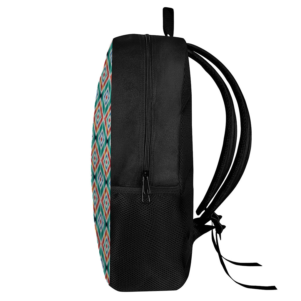 Tribal Navajo Pattern Print 17 Inch Backpack