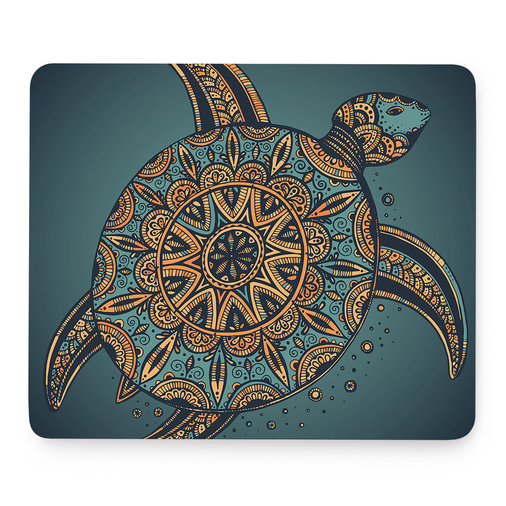 Tribal Sea Turtle Print Mouse Pad
