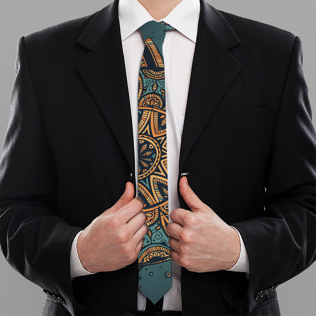 Tribal Sea Turtle Print Necktie