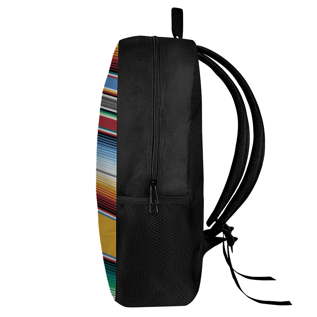 Tribal Serape Blanket Pattern Print 17 Inch Backpack