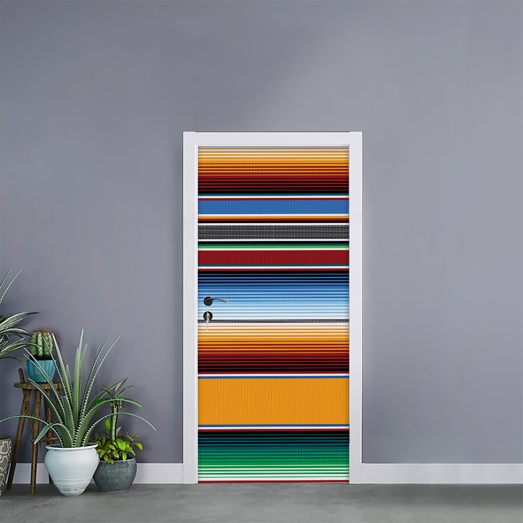 Tribal Serape Blanket Pattern Print Door Sticker