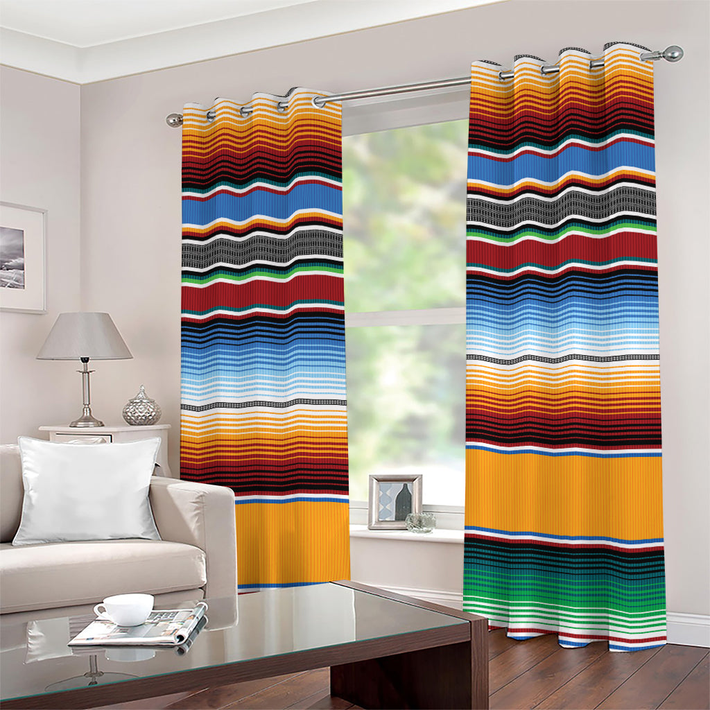 Tribal Serape Blanket Pattern Print Grommet Curtains
