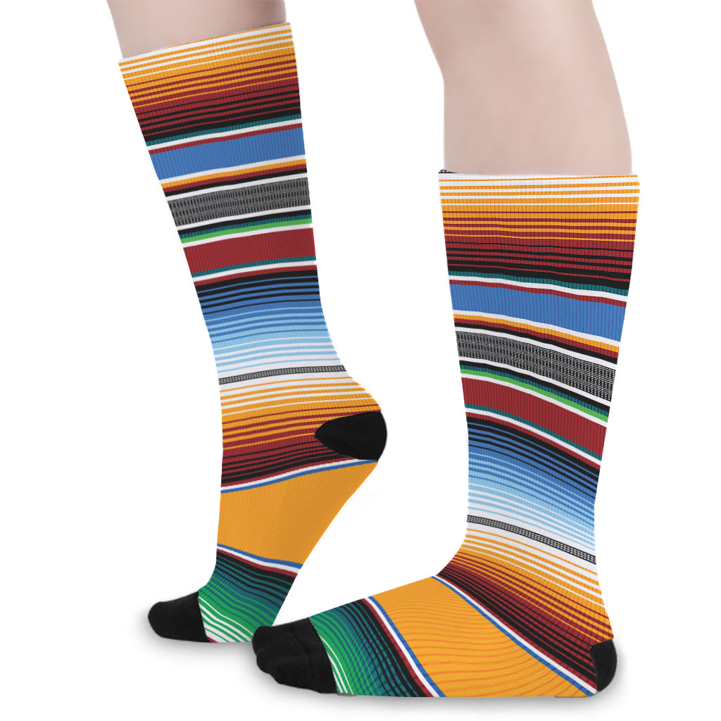 Tribal Serape Blanket Pattern Print Long Socks