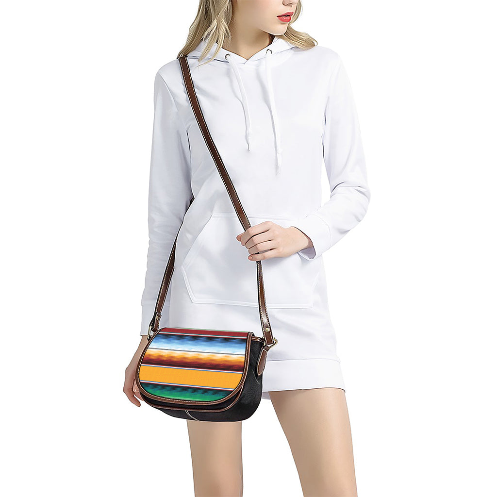 Tribal Serape Blanket Pattern Print Saddle Bag