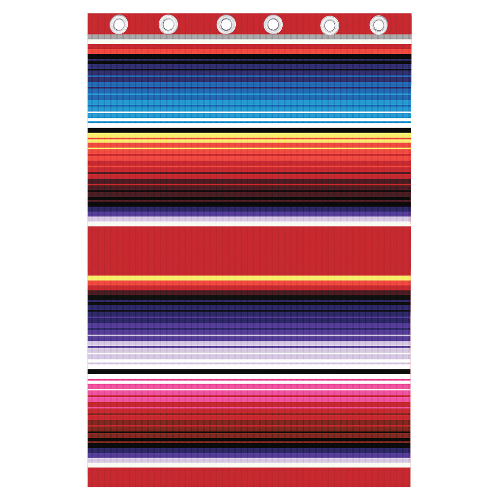 Tribal Serape Blanket Stripe Print Curtain