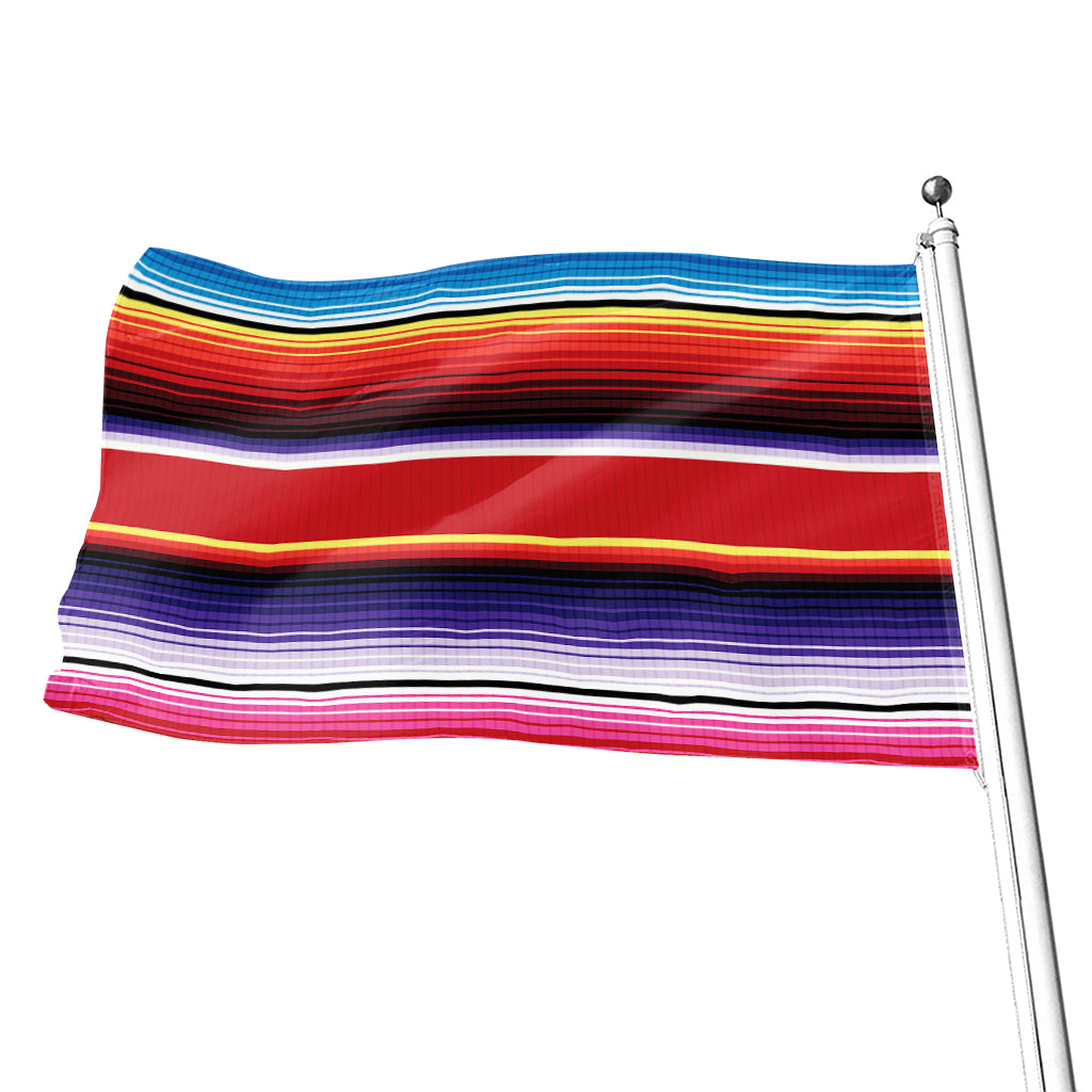 Tribal Serape Blanket Stripe Print Flag