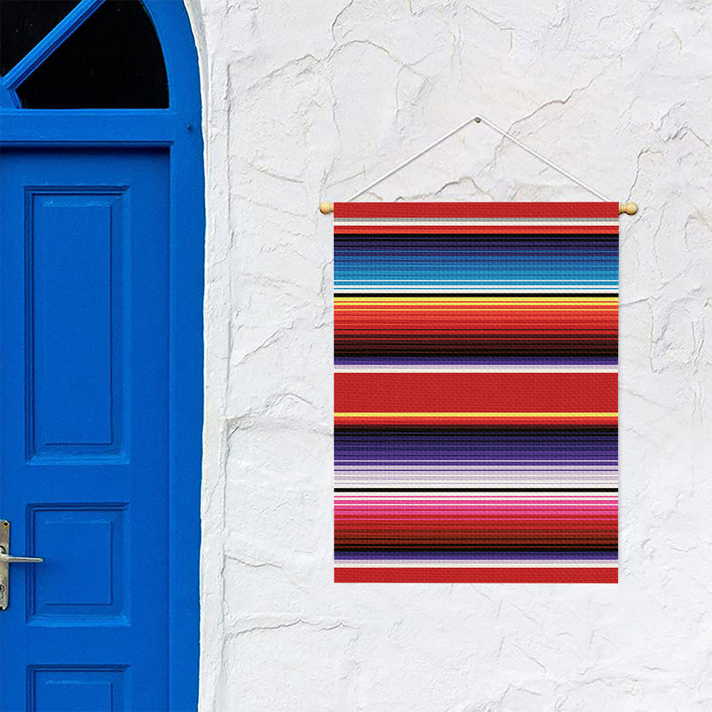 Tribal Serape Blanket Stripe Print Garden Flag