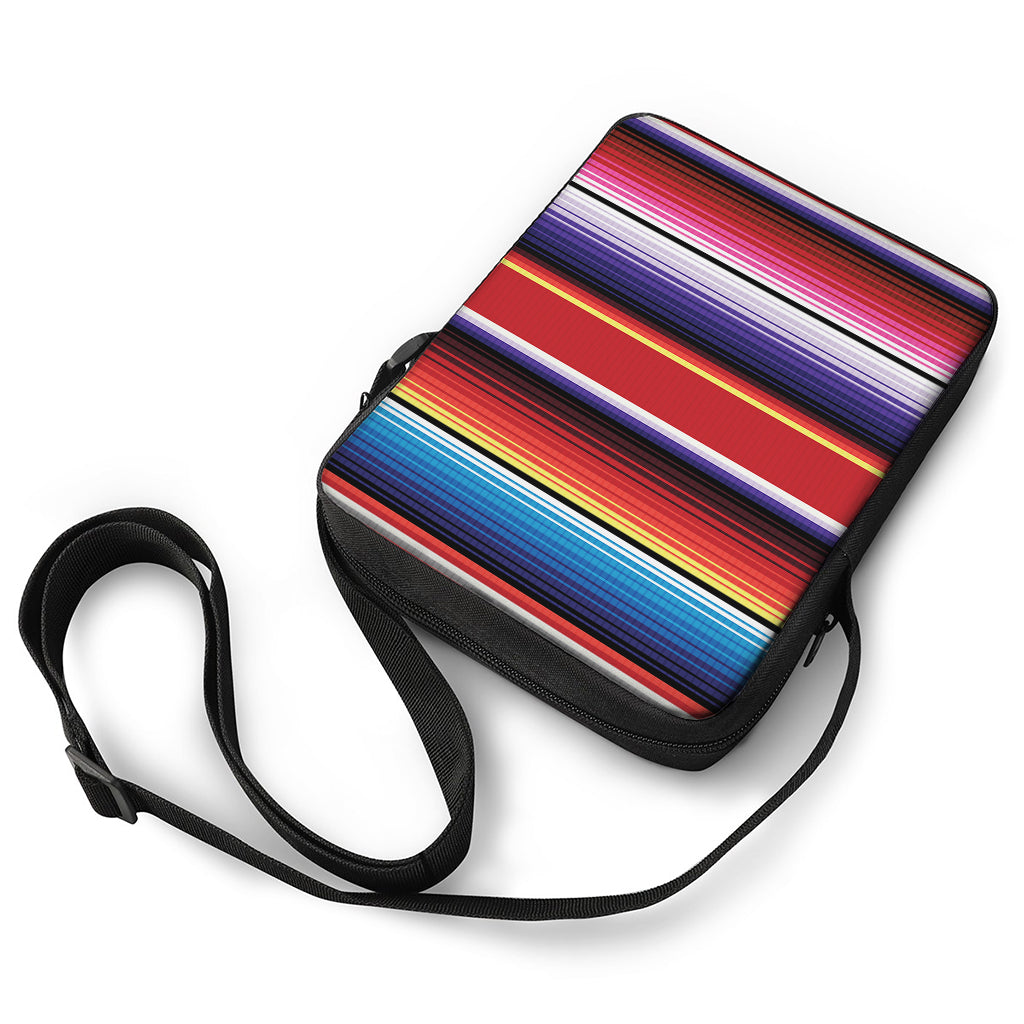 Tribal Serape Blanket Stripe Print Rectangular Crossbody Bag