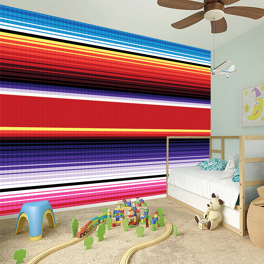 Tribal Serape Blanket Stripe Print Wall Sticker