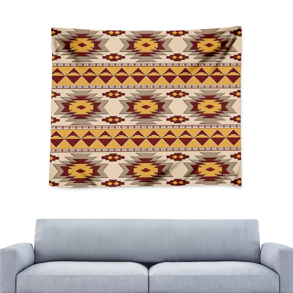Tribal Southwestern Navajo Pattern Print Tapestry