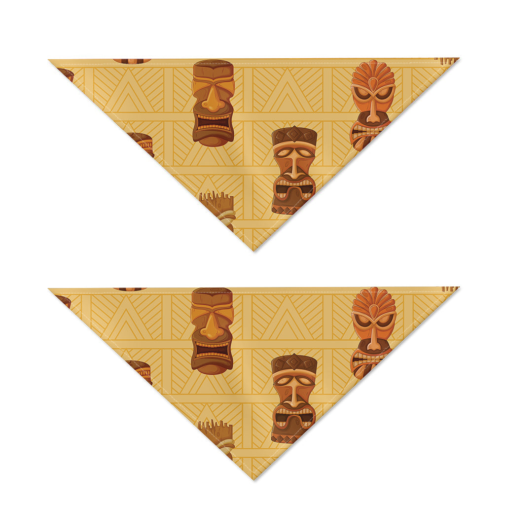 Tribal Tiki Mask Pattern Print Dog Bandana