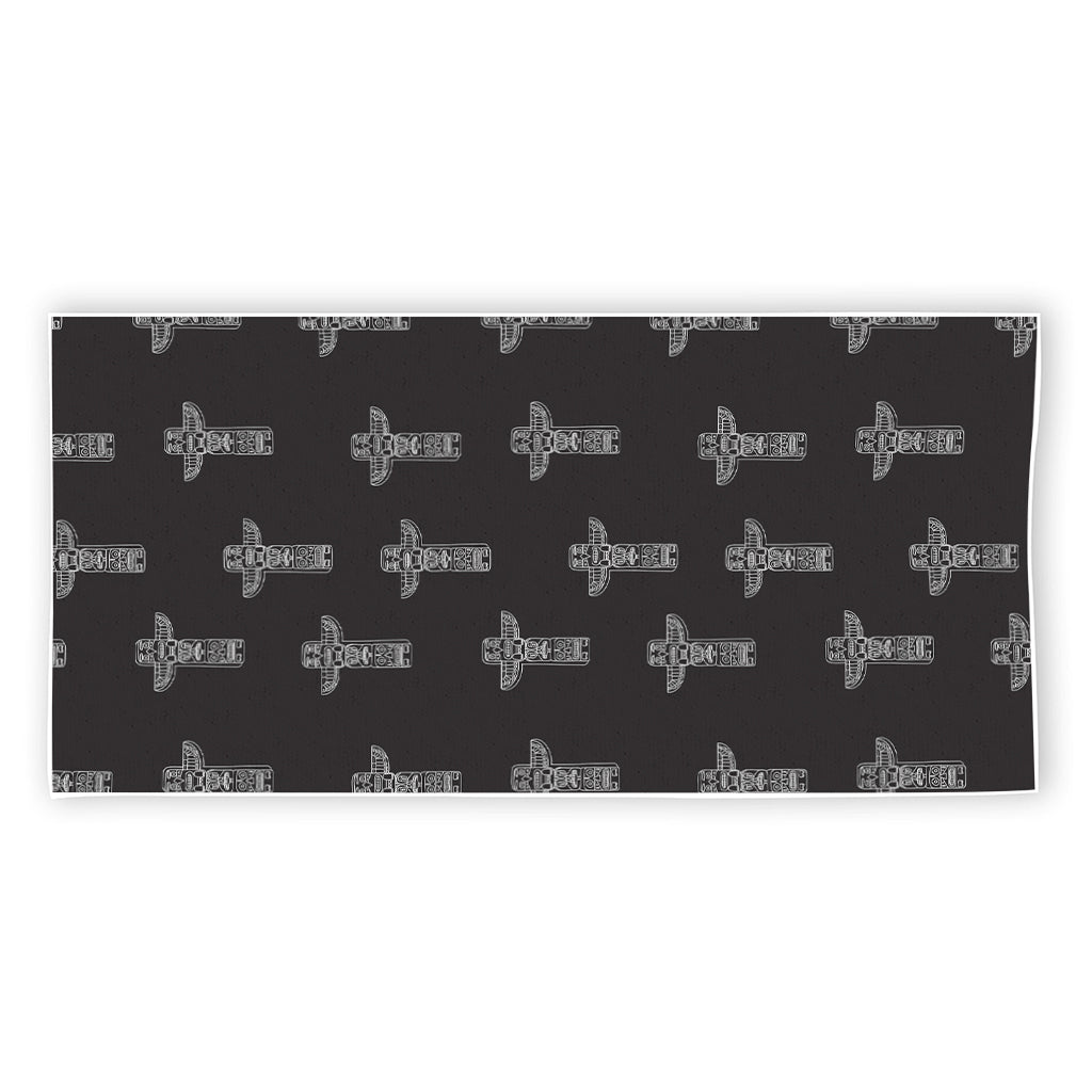 Tribal Totem Pattern Print Beach Towel