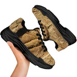 Trilobite Fossil Print Black Chunky Shoes