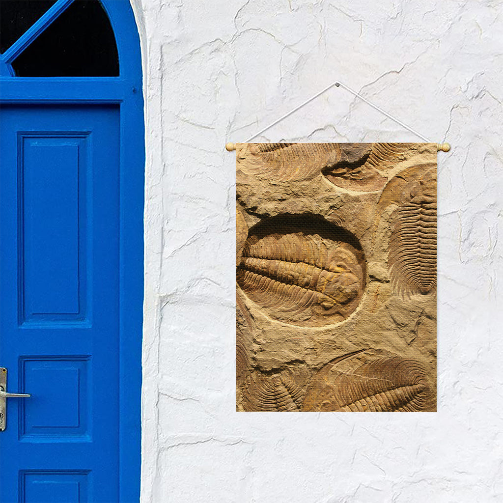 Trilobite Fossil Print Garden Flag