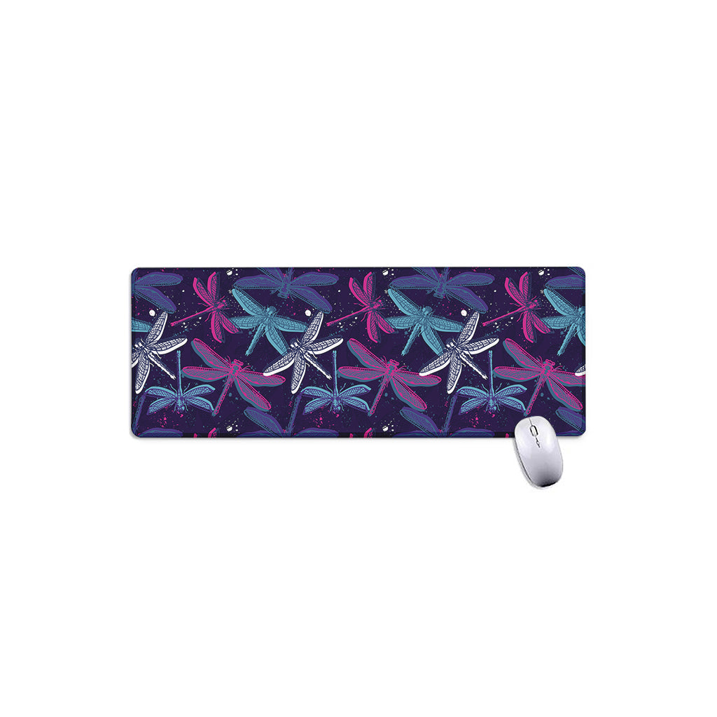 Trippy Dragonfly Pattern Print Extended Mouse Pad