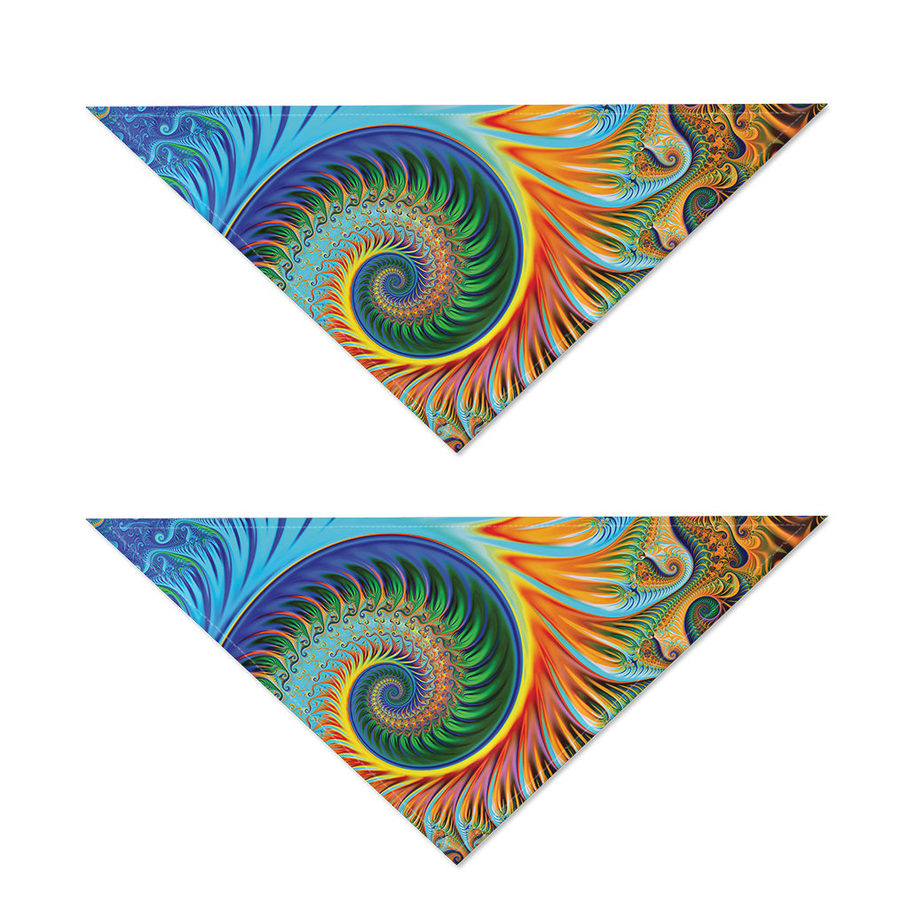 Trippy Fractal Print Dog Bandana