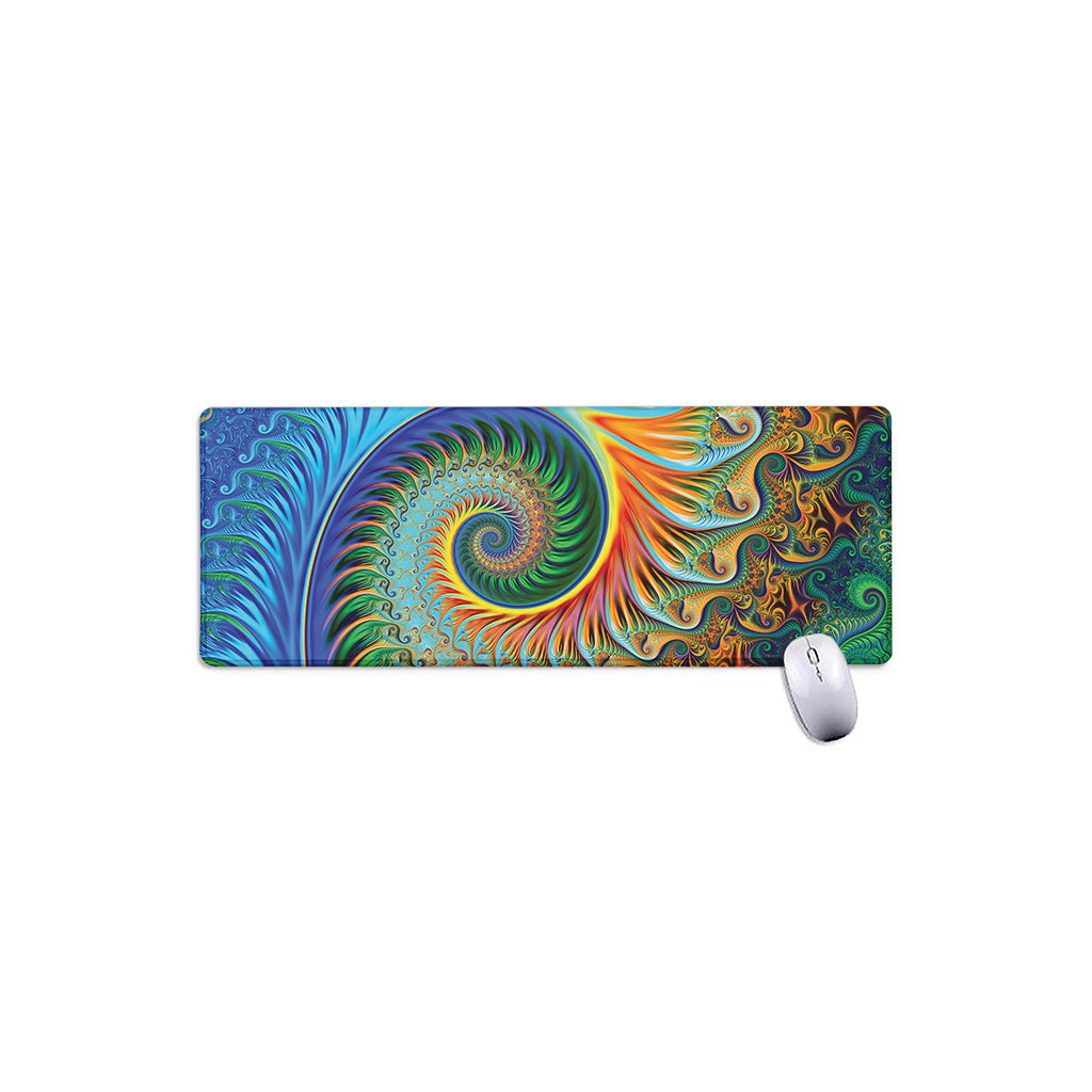 Trippy Fractal Print Extended Mouse Pad
