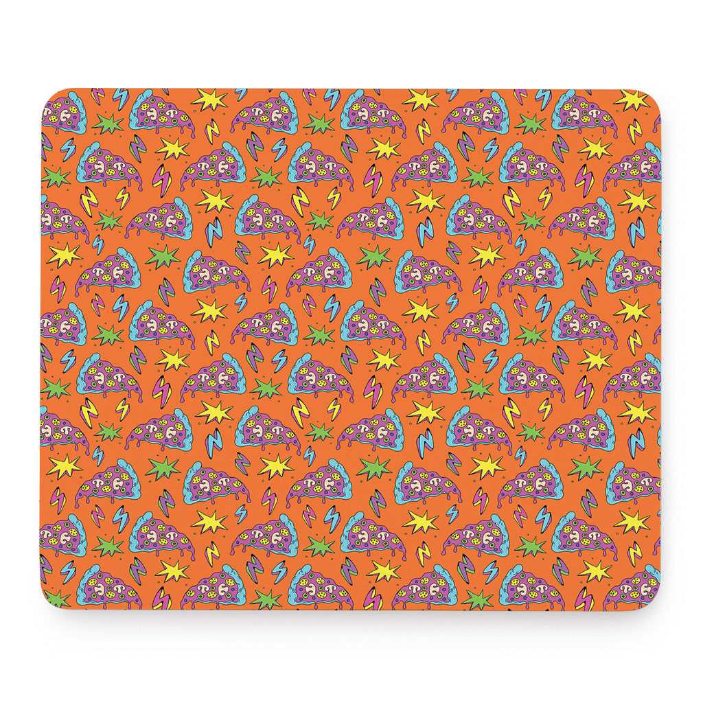 Trippy Pizza Pattern Print Mouse Pad