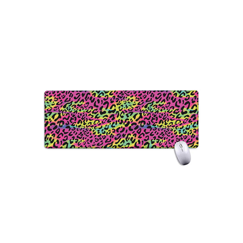 Trippy Psychedelic Leopard Print Extended Mouse Pad