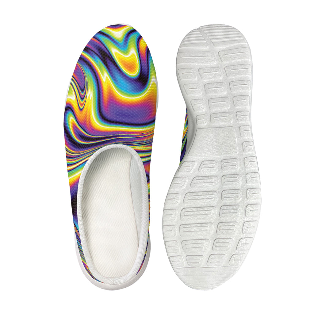 Trippy Rave Print Mesh Casual Shoes
