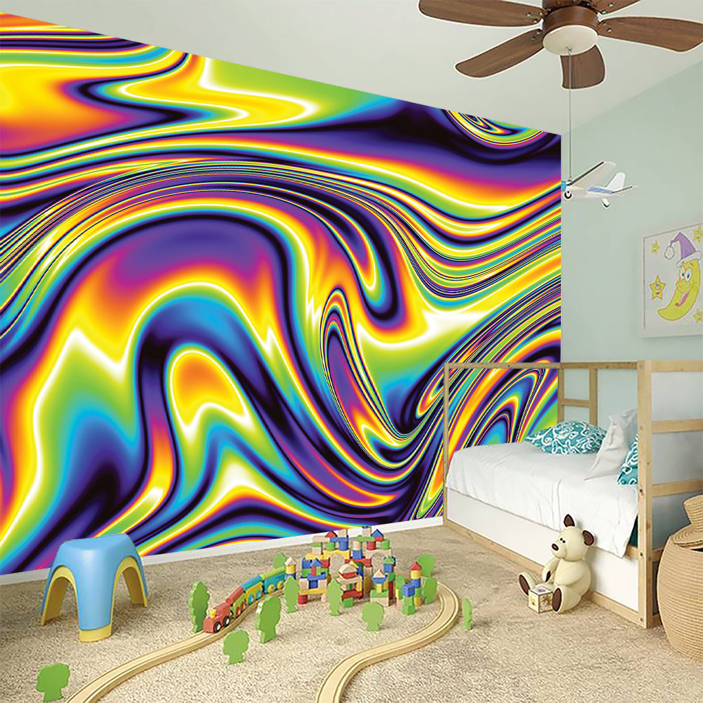 Trippy Rave Print Wall Sticker