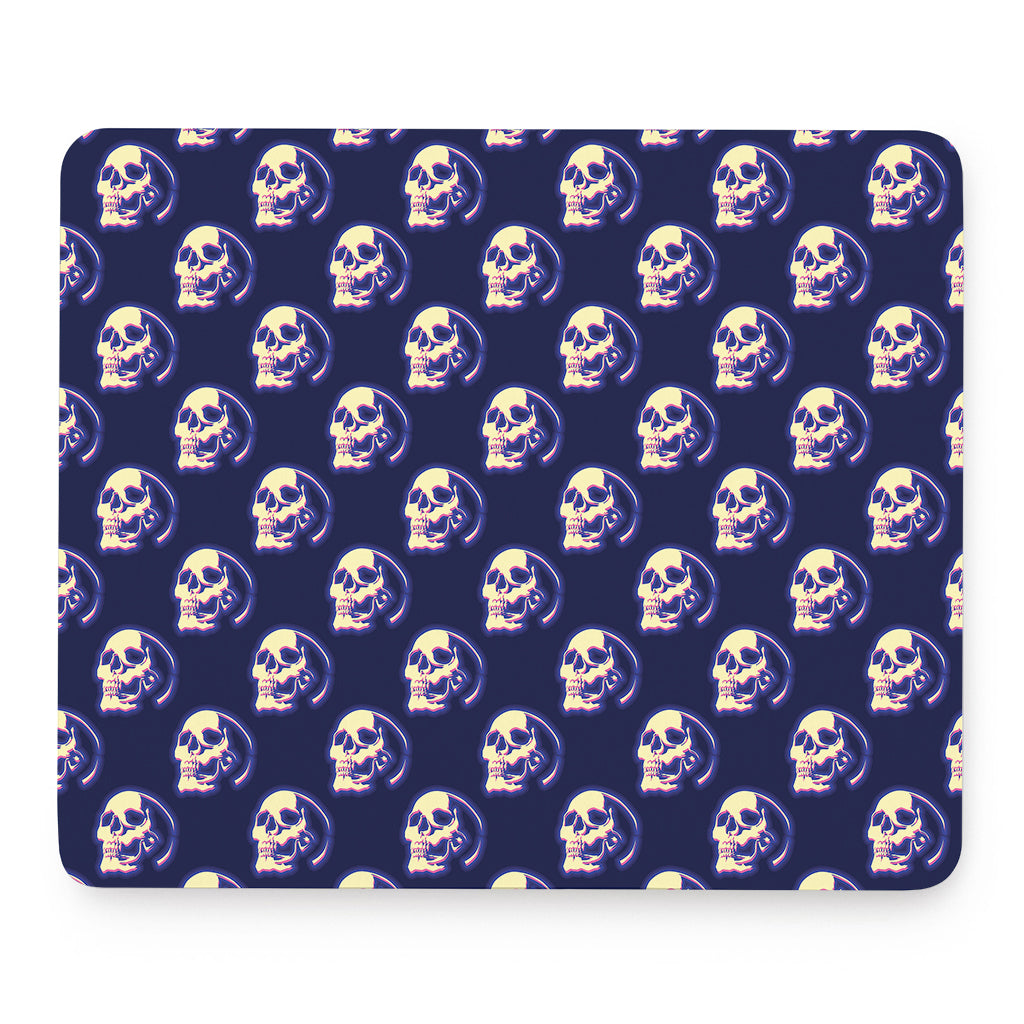 Trippy Skull Pattern Print Mouse Pad