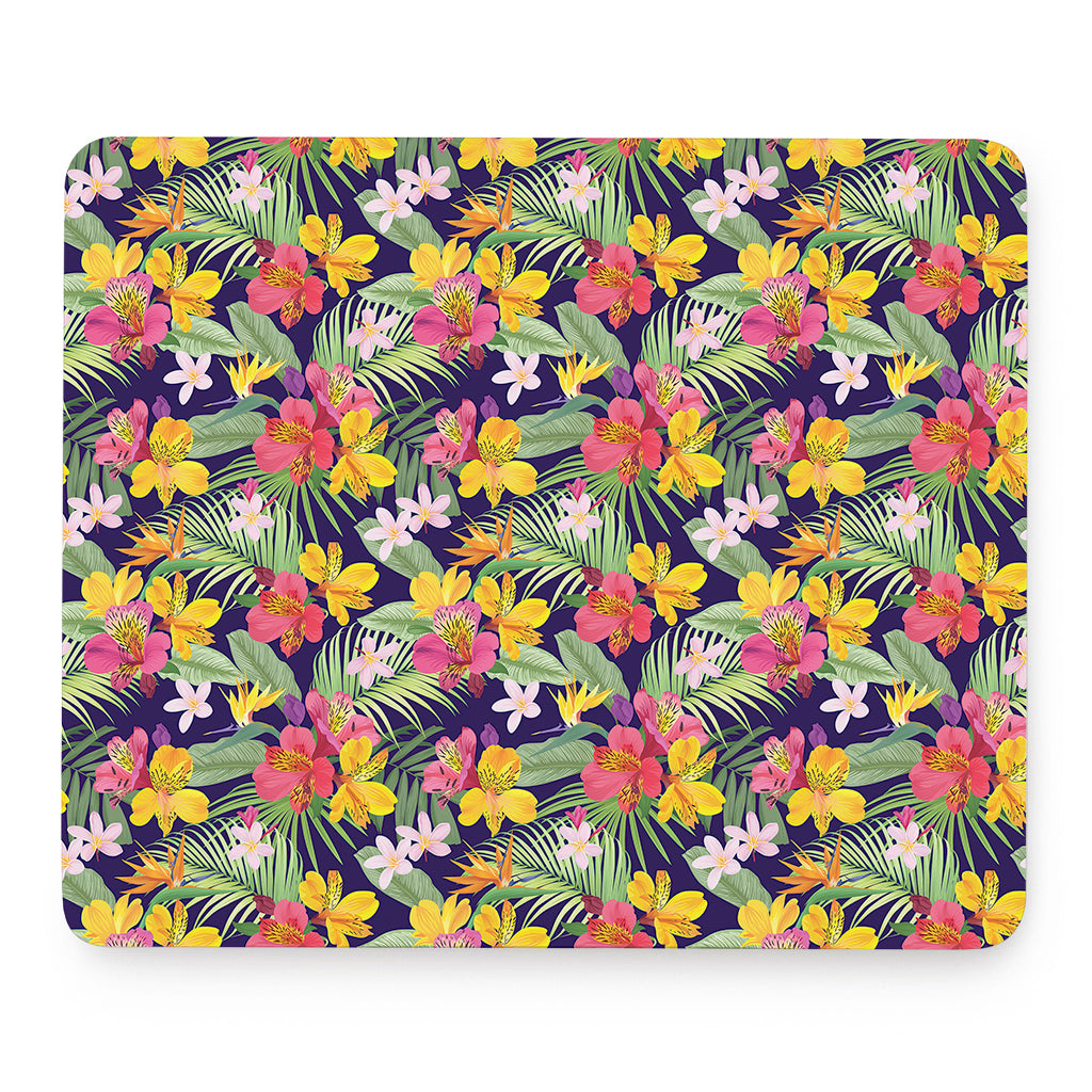Tropical Alstroemeria Pattern Print Mouse Pad
