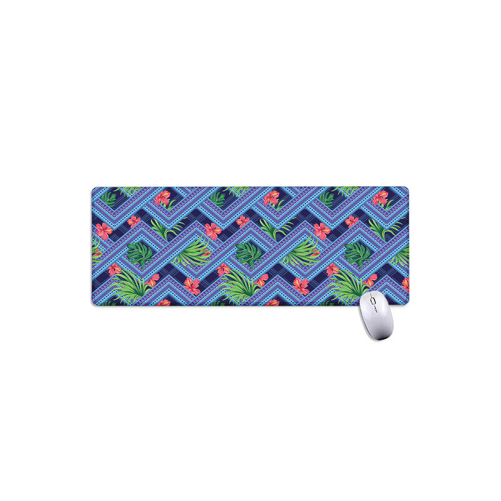 Tropical Aztec Geometric Pattern Print Extended Mouse Pad