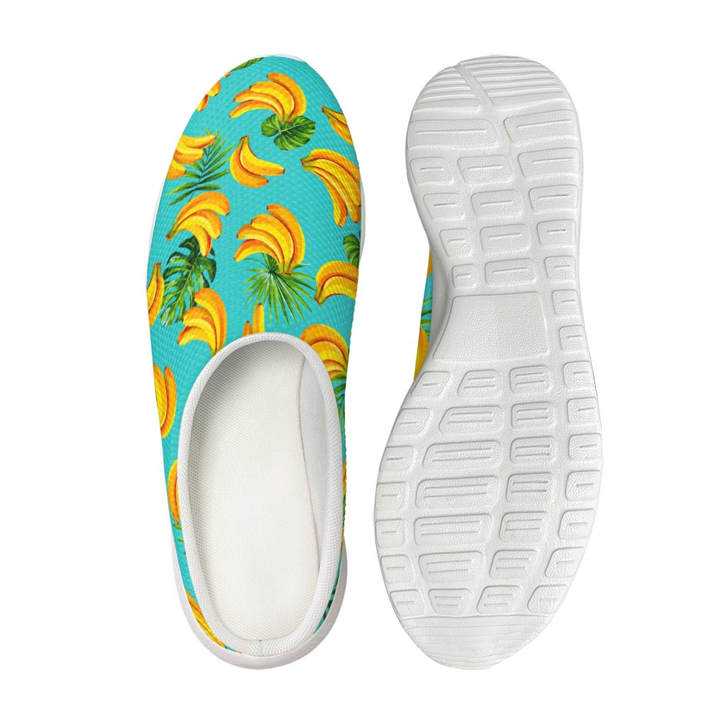 Tropical Banana Leaf Pattern Print Mesh Casual Shoes