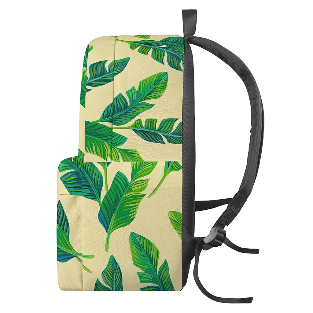 Tropical Banana Palm Leaf Pattern Print Backpack