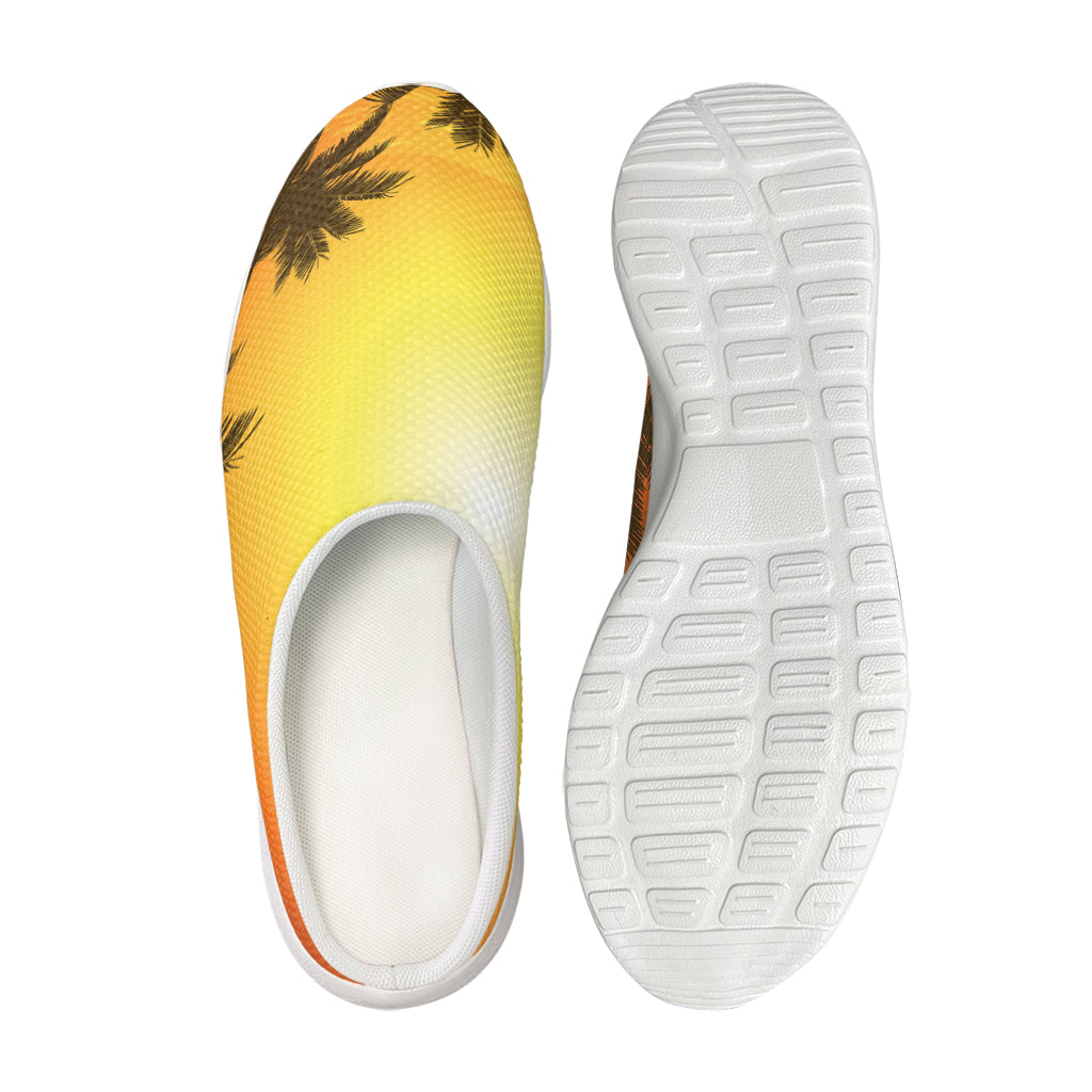 Tropical Beach Sunset Print Mesh Casual Shoes