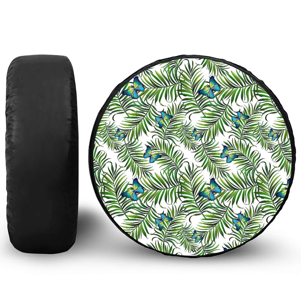 Tropical Butterfly Pattern Print Tire Cover
