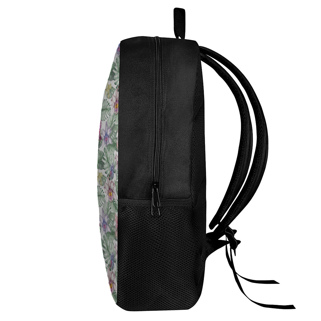 Tropical Cattleya Pattern Print 17 Inch Backpack