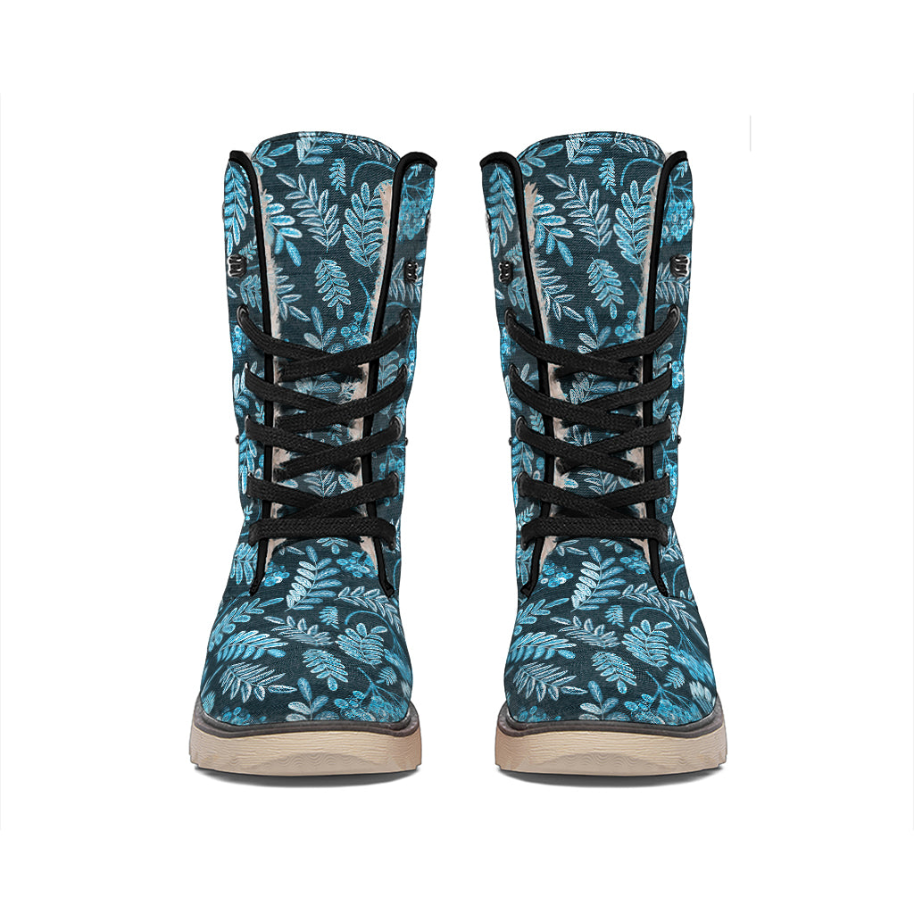 Tropical Denim Jeans Pattern Print Winter Boots