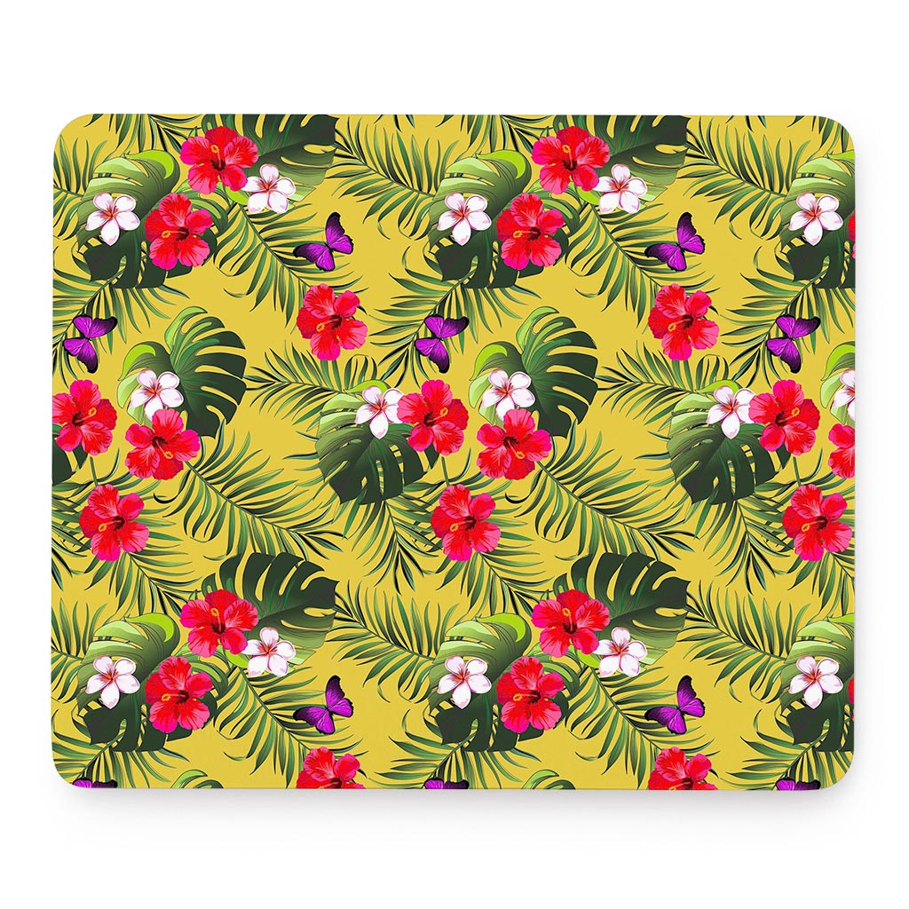 Tropical Exotic Hawaiian Pattern Print Mouse Pad