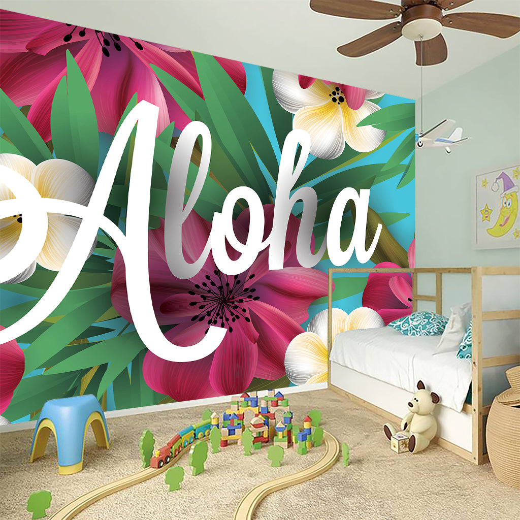 Tropical Flower Aloha Print Wall Sticker