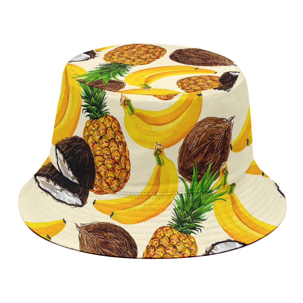 Tropical Fruits Pattern Print Bucket Hat