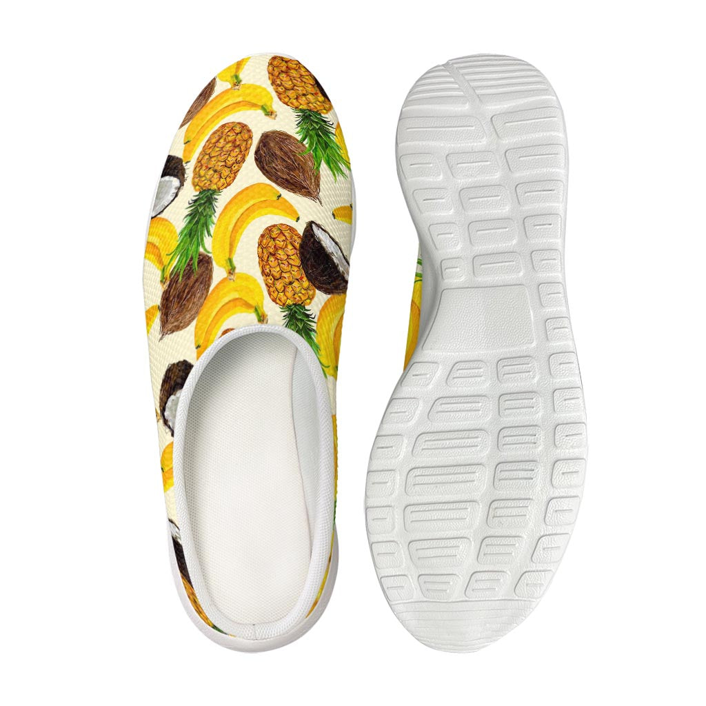 Tropical Fruits Pattern Print Mesh Casual Shoes