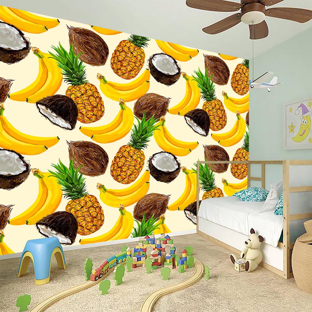 Tropical Fruits Pattern Print Wall Sticker