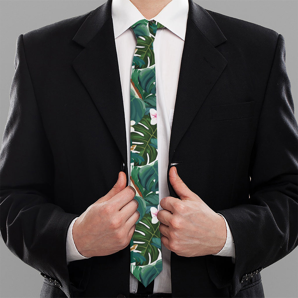 Tropical Giraffe Pattern Print Necktie