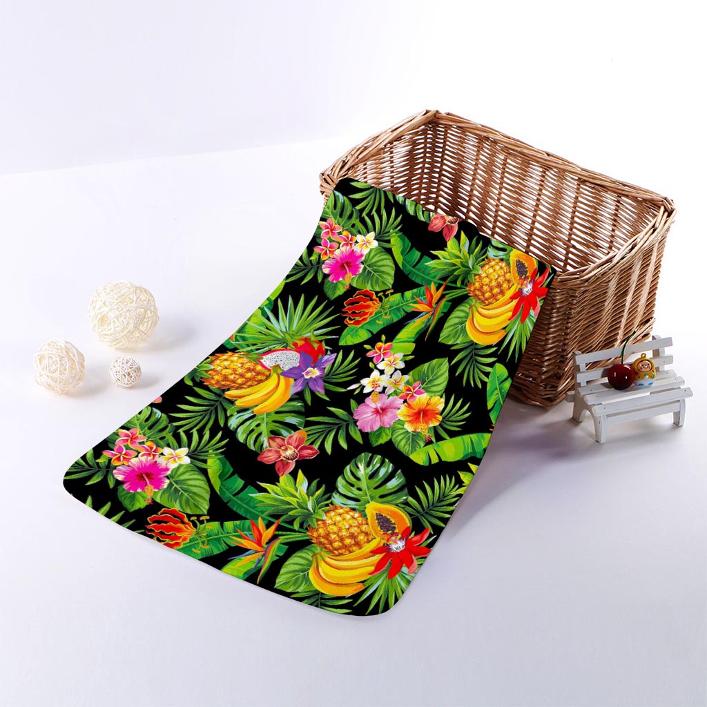 Tropical Hawaiian Fruits Pattern Print Towel