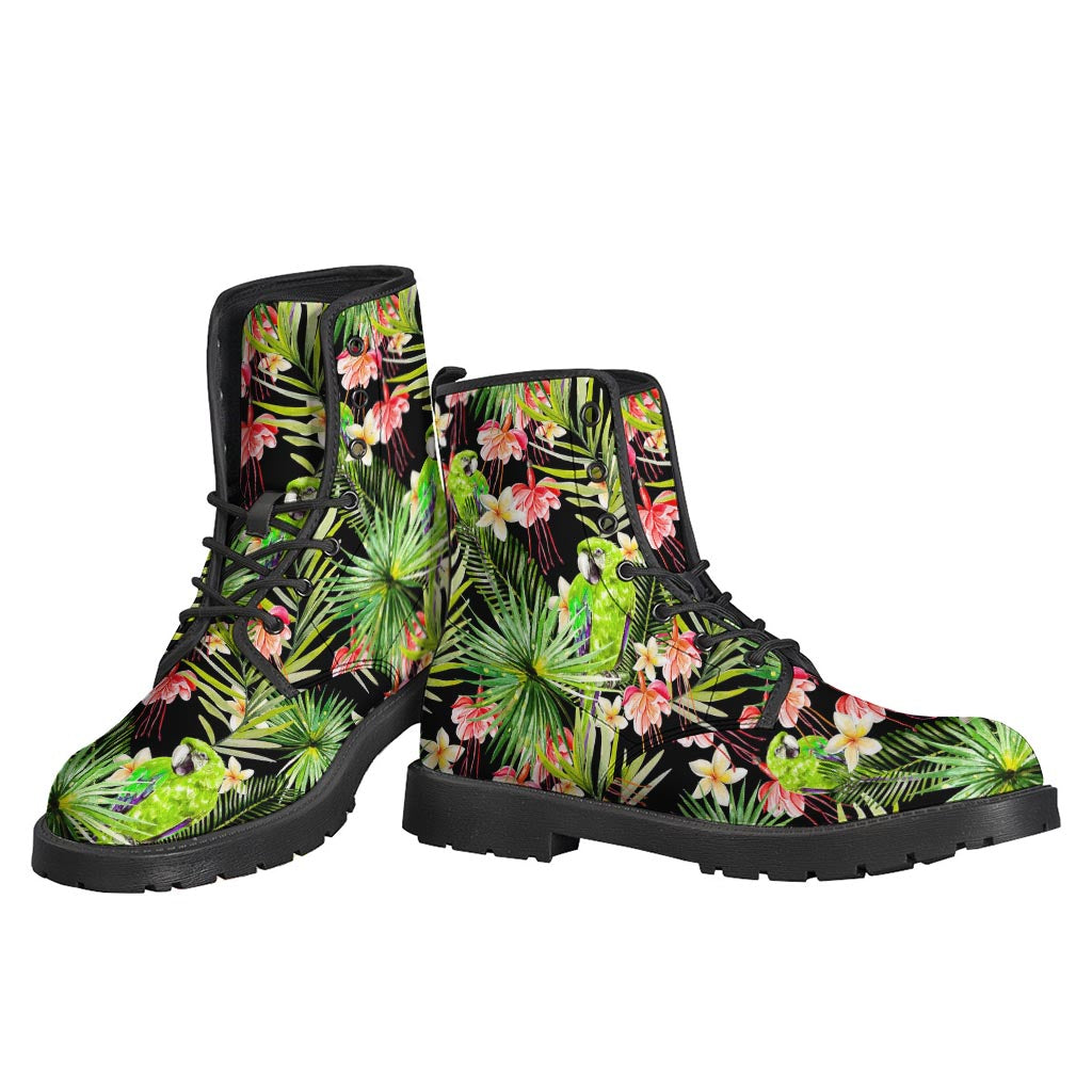 Tropical Hawaiian Parrot Pattern Print Backpack