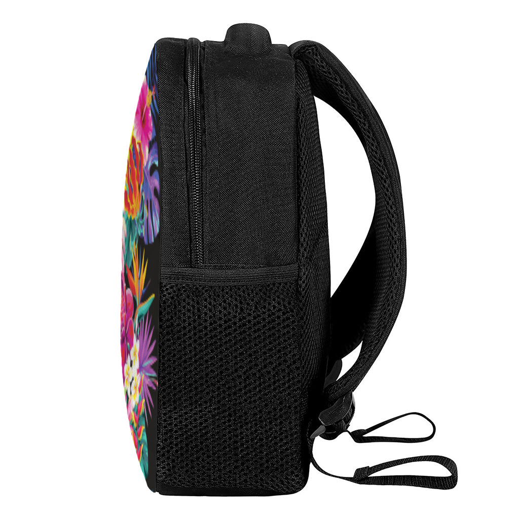 Tropical Hummingbird Print Casual Backpack
