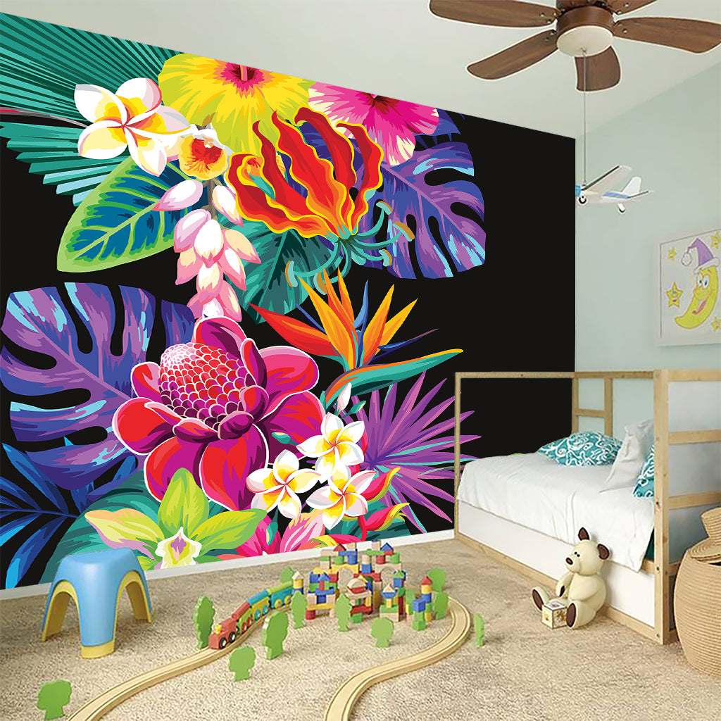 Tropical Hummingbird Print Wall Sticker