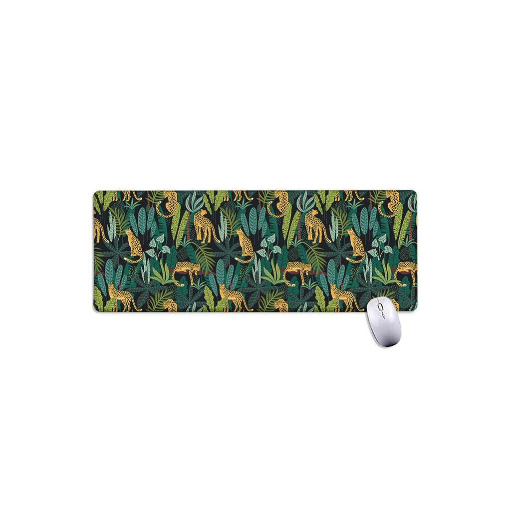 Tropical Jaguar Pattern Print Extended Mouse Pad