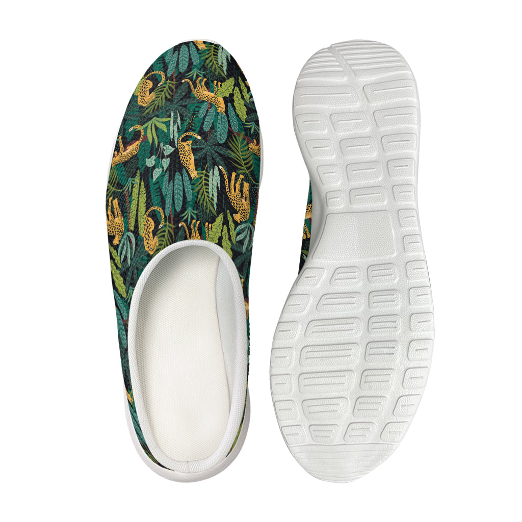 Tropical Jaguar Pattern Print Mesh Casual Shoes