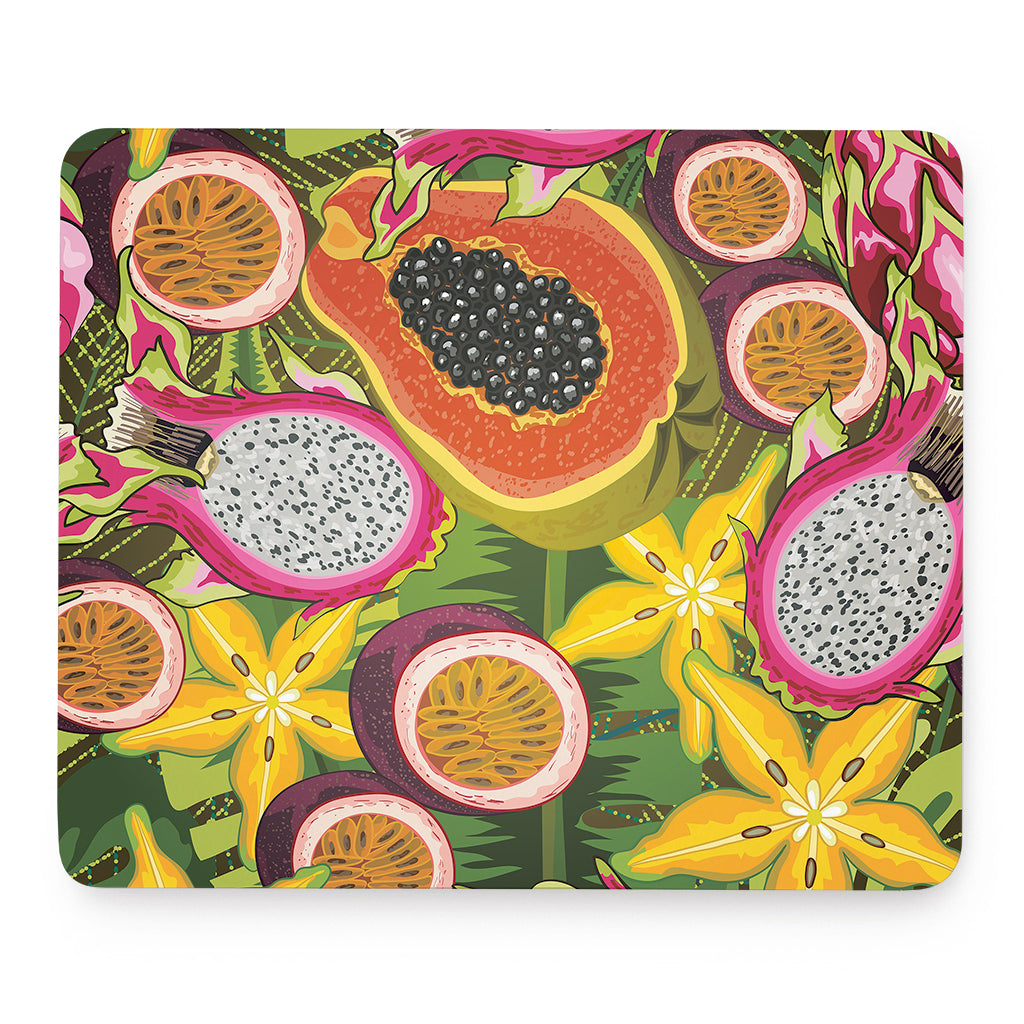 Tropical Jungle Fruits Pattern Print Mouse Pad