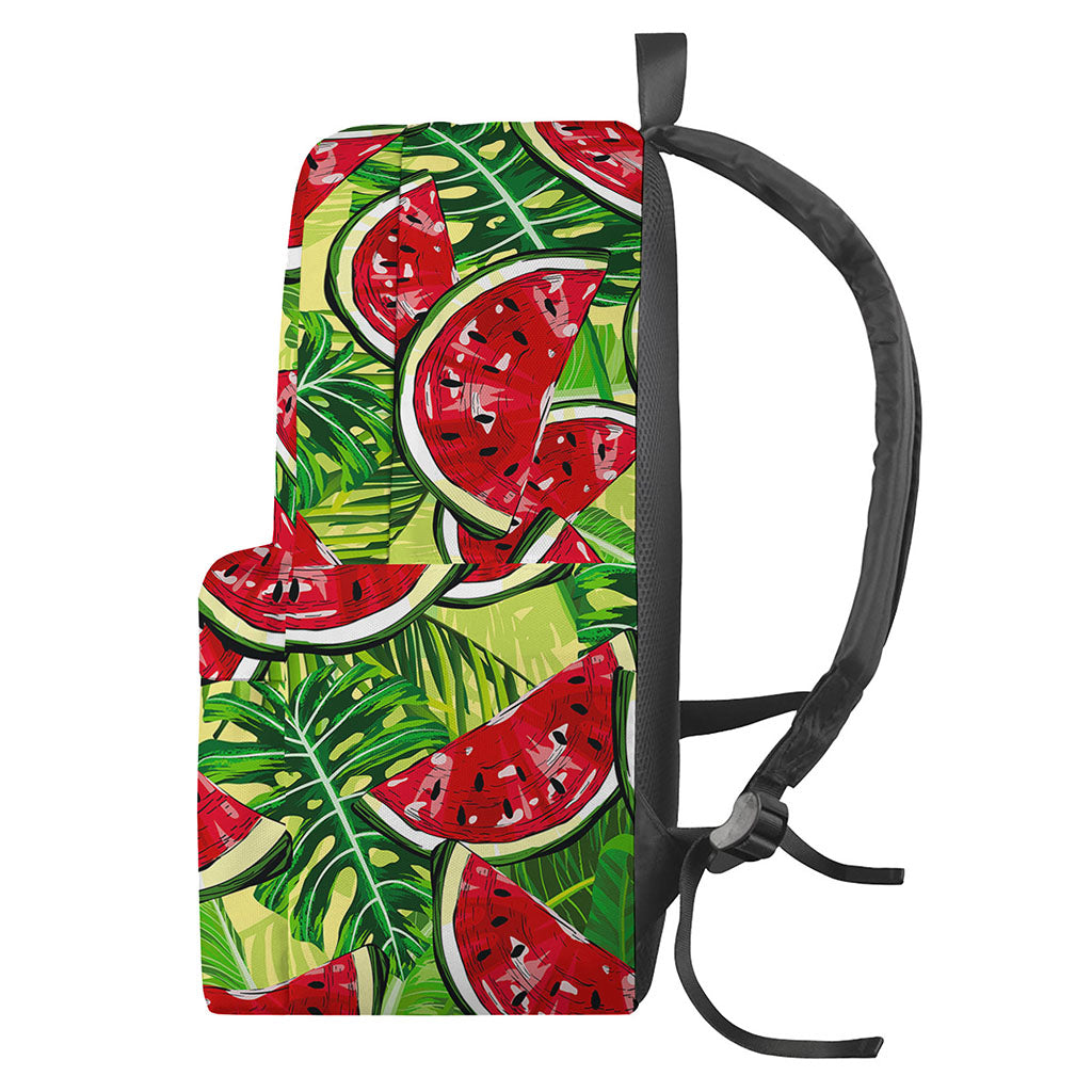 Tropical Leaves Watermelon Pattern Print Backpack