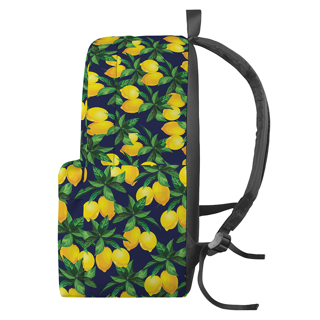 Tropical Lemon Pattern Print Backpack