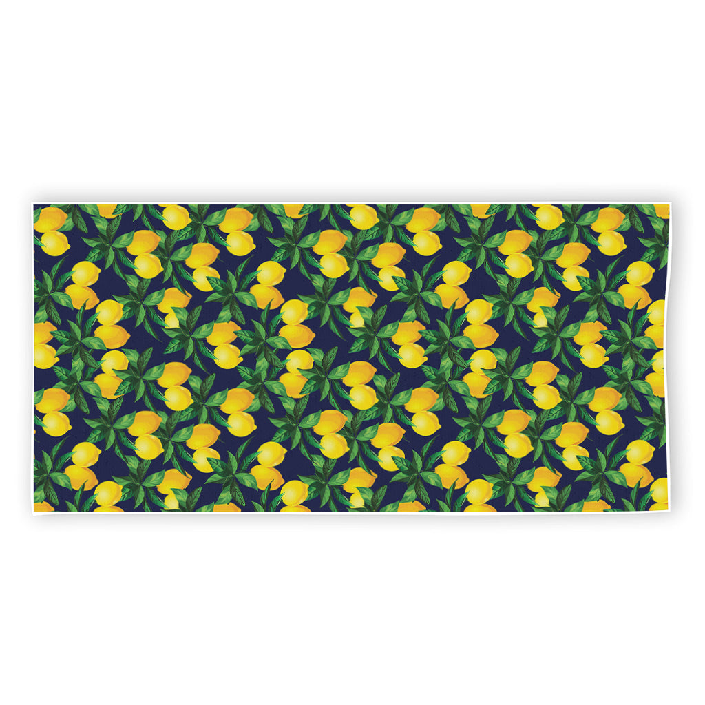 Tropical Lemon Pattern Print Beach Towel